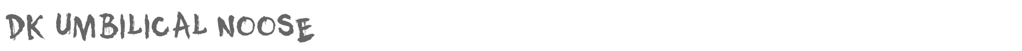 Sample characters DK Umbilical Noose Font